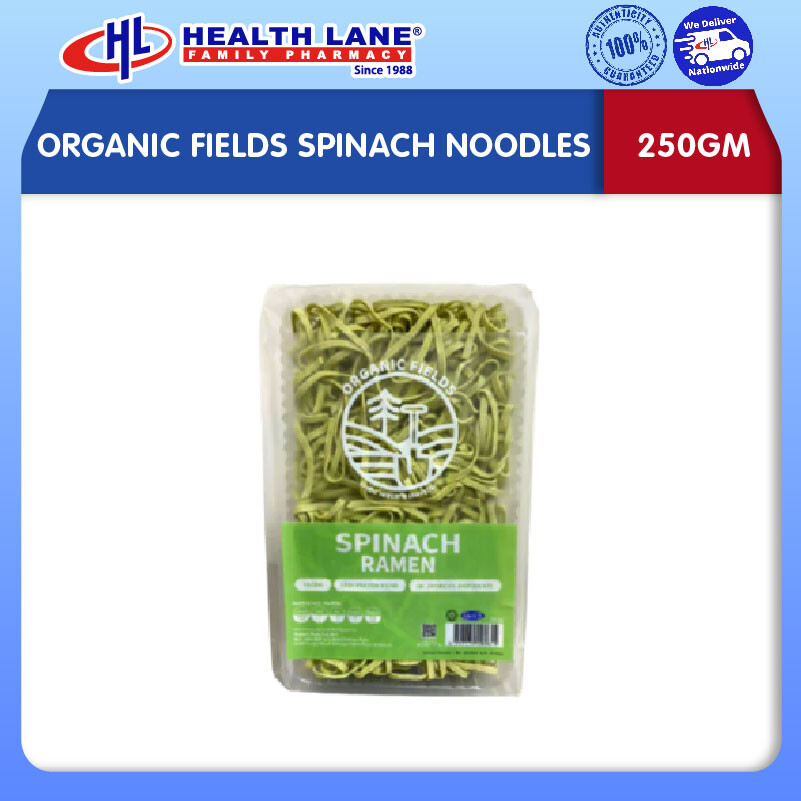 ORGANIC FIELDS SPINACH NOODLES (250GM)